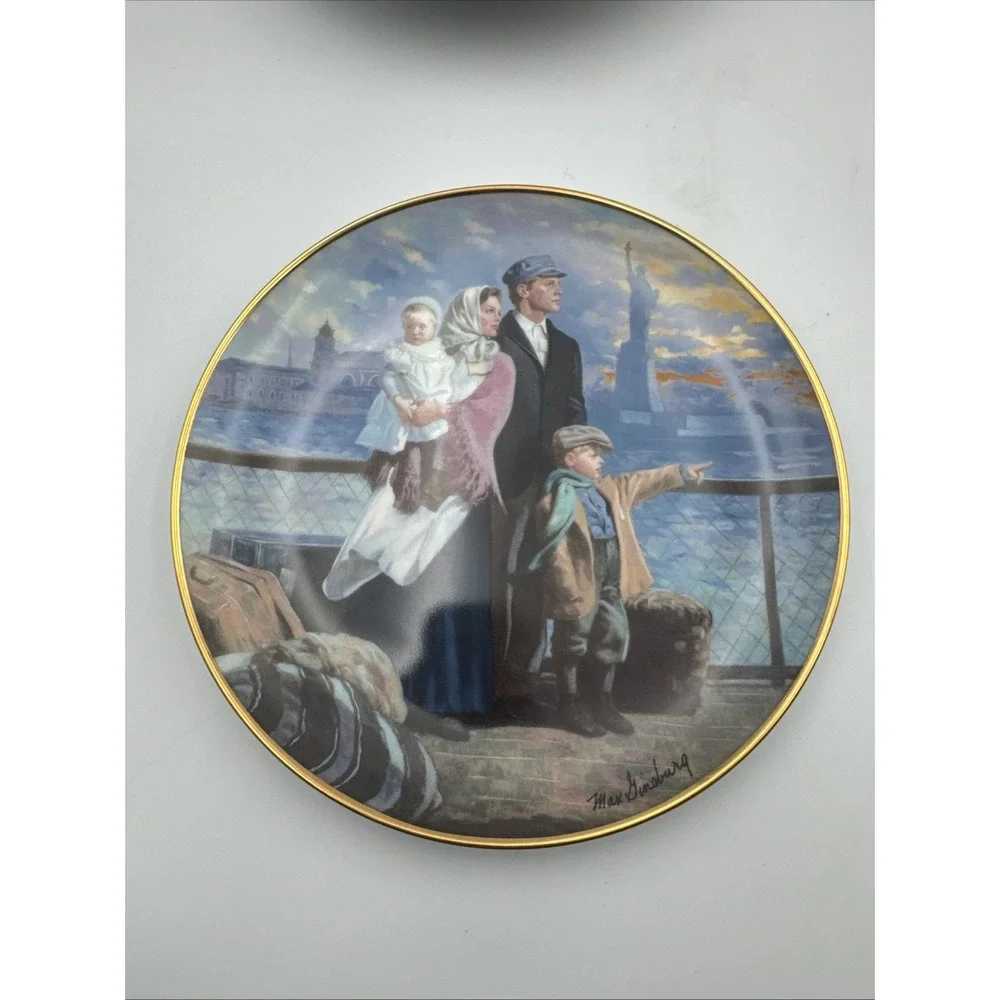 The Franklin Mint Collectors Plate :‎ The Ellis Island Lot Of 6 by Max Ginsburg
